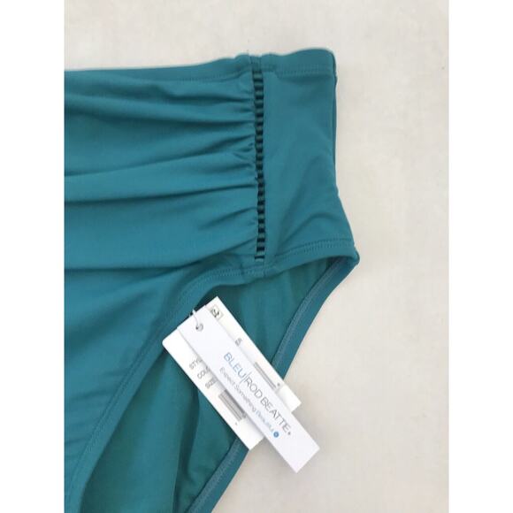 Bleu Rod Beattie Swim Bikini Bottom Swimwear High Waist Ruched - Picture 3 of 6